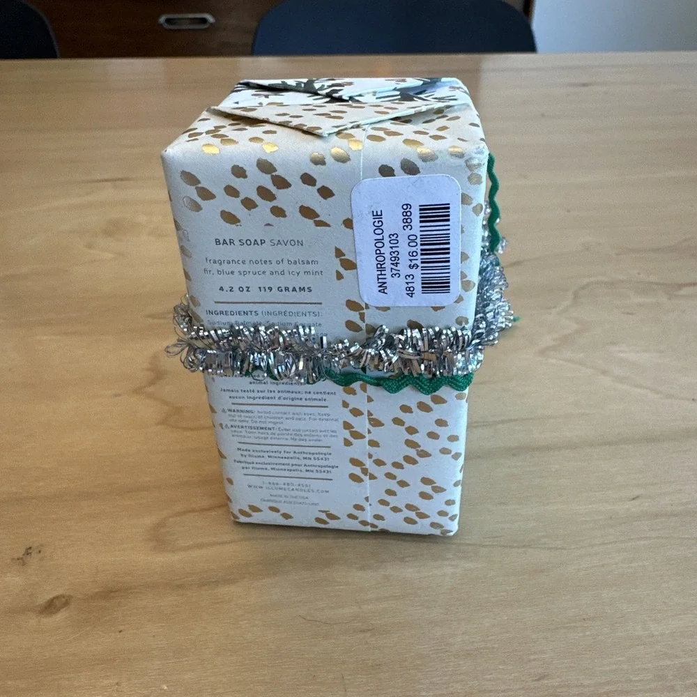Anthropologie Bar‎ Soap By Illume Candle Co Balsam, Blue Spruce, Icy Mint, Fir